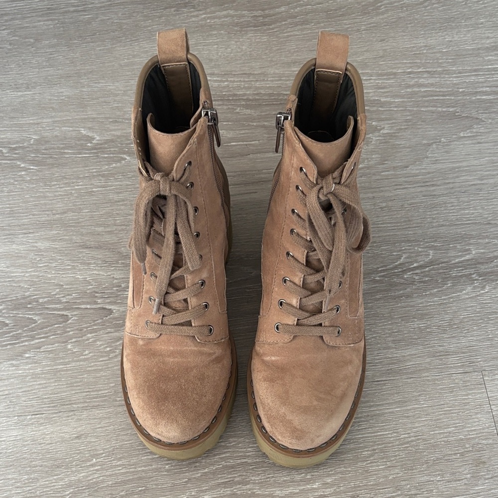 Vince Camuto Brown Lace-Up Boots - Picture 2 of 6